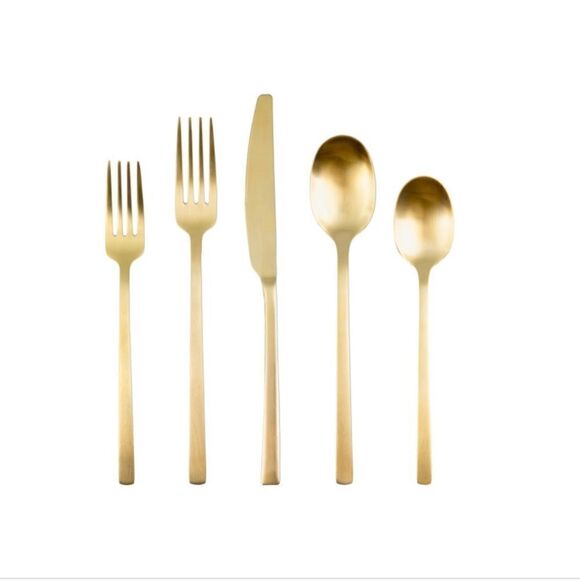 New Cambridge Silversmiths Beacon Gold Satin 16 Piece Flatware Set,Service for 3 - Picture 1 of 2